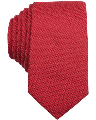 BarIII Solid Knit Skinny Tie - Red