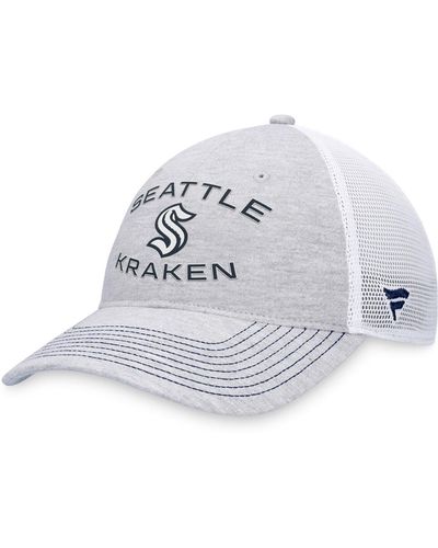 Fanatics Distressed Seattle Kraken Trucker Adjustable Hat - White