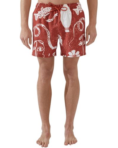Cotton On Stretch Swim Shorts - Red