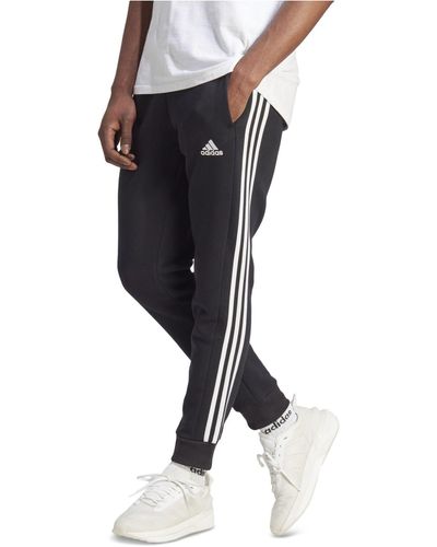 adidas Essentials 3-stripes Regular-fit Fleece Sweatpants, Regular And Big & Tall - Black