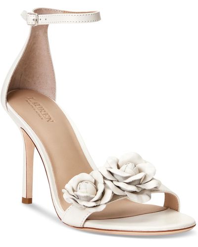 Lauren by Ralph Lauren Allie Flower Dress Sandals - White