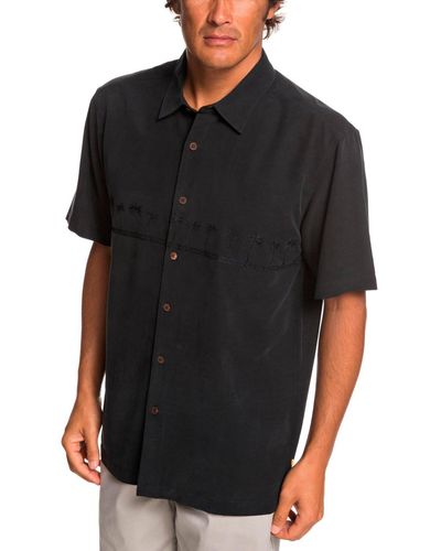 Quiksilver Tahiti Palms Short Sleeve Shirt - Black