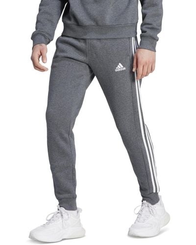 adidas Essentials 3-stripes Regular-fit Fleece Sweatpants, Regular And Big & Tall - Gray