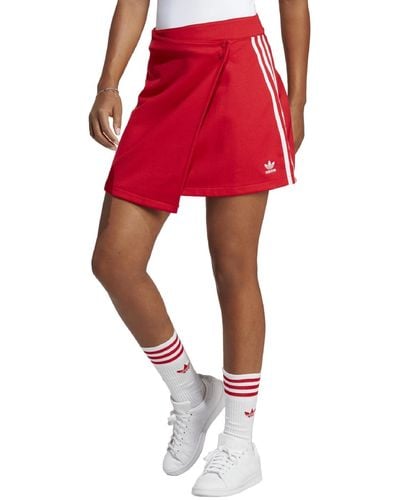 adidas Originals Adicolor Classics 3-stripes Short Wrapping Skirt - Red