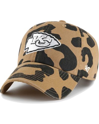 '47 Kansas City Chiefs Rosette Clean Up Adjustable Hat - Natural
