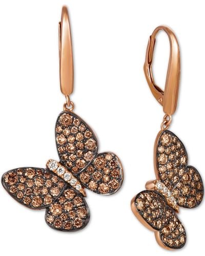 Le Vian Diamond Butterfly Drop Earrings (1-7/8 Ct. T.w. - Metallic