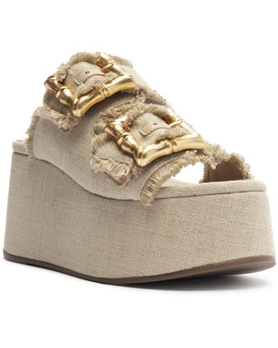 SCHUTZ SHOES Enola Flatform Sandals - White