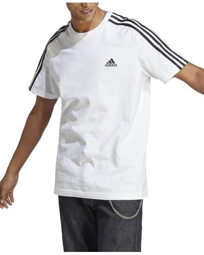 adidas Essentials 3-stripes Regular-fit Logo Graphic T-shirt, Regular & Big & Tall - White