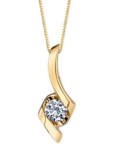 Sirena Diamond Twist Pendant Necklace (1/4 Ct. T.w.) In 14k Gold Or White Gold - Yellow