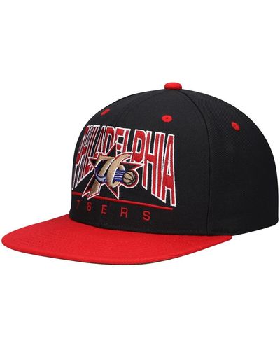 Mitchell & Ness Philadelphia 76ers Hardwood Classics City Arch Snapback Hat - Red
