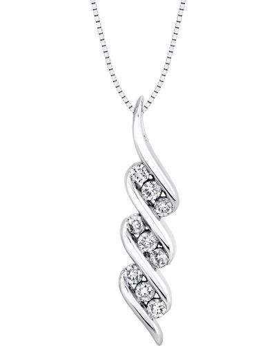 Sirena Diamond Swirl Pendant Necklace (1/3 Ct. T.w. - White
