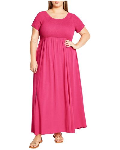 City Chic Plus Size Caelynn Dress - Pink