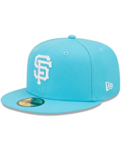 KTZ San Francisco Giants Vice Highlighter Logo 59fifty Fitted Hat - Blue