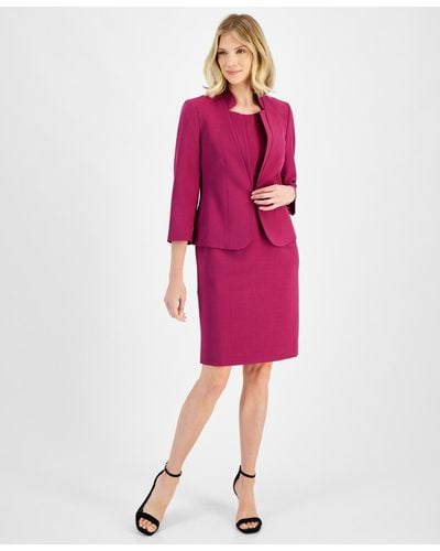 Le Suit Jacket & Empire Sheath Dress - Pink