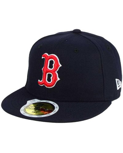 KTZ Big Boys And Girls Boston Red Sox Authentic Collection 59fifty Cap - Blue