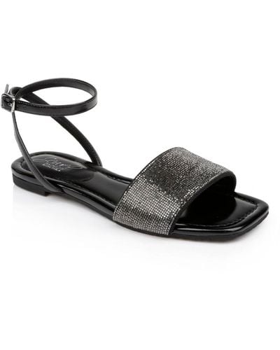 Badgley Mischka Hadley Flat Evening Sandals - Black