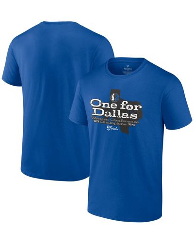 Fanatics Dallas Mavericks 2024 Western Conference Champions Layup Drill T-shirt - Blue