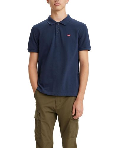 Levi's Housemark Regular Fit Short Sleeve Polo Shirt - Blue