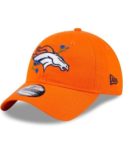 KTZ Denver Broncos Gameday Flower 9twenty Adjustable Hat - Orange