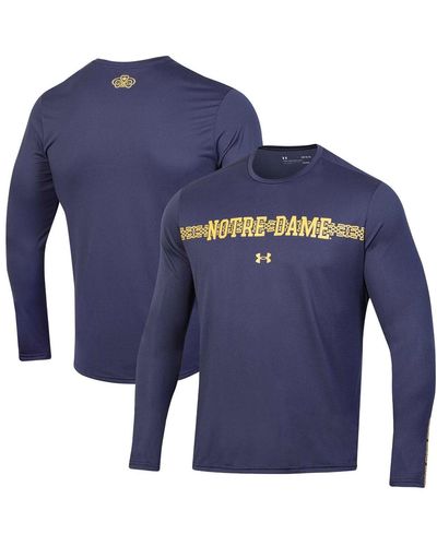 Under Armour Notre Dame Fighting Irish 2023 Aer Lingus College Football Classic Performance Long Sleeve T-shirt - Blue