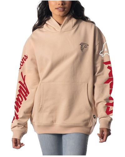The Wild Collective And Atlanta Falcons Heavy Block Pullover Hoodie - Natural