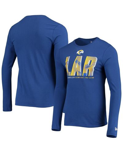 KTZ Los Angeles Rams Combine Authentic Static Abbreviation Long Sleeve T-shirt - Blue