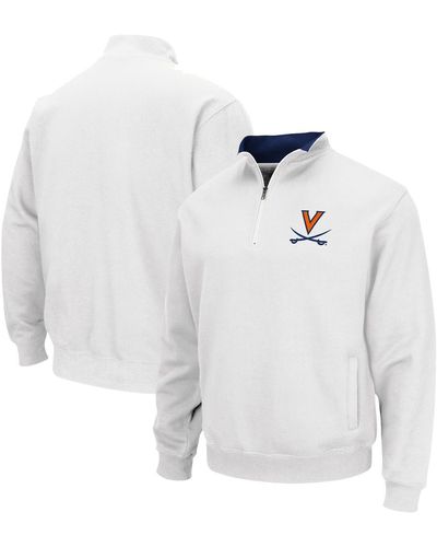 Colosseum Athletics Virginia Cavaliers Tortugas Team Logo Quarter-zip Jacket - White