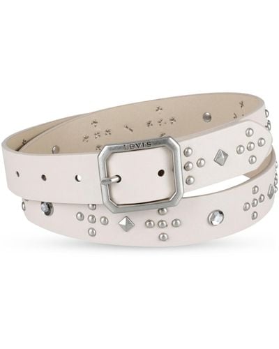 Levi's Western Studded Faux-leather Belt - Natural