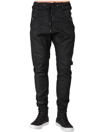 Level 7 Premium Knit Denim jogger Jeans - Black