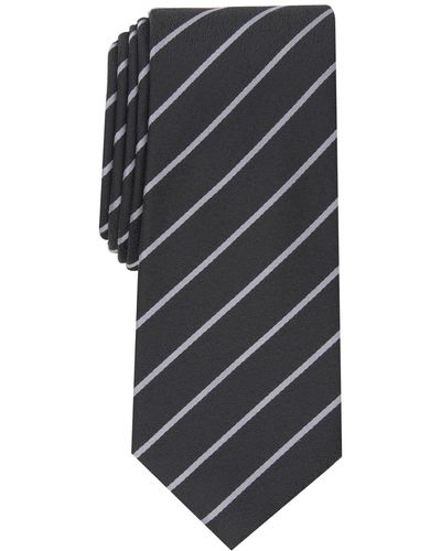 Alfani Primrose Stripe Tie - Black