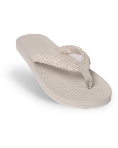 indosole Flip Flops Recycled Pable Straps - White
