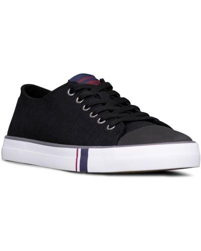 Ben Sherman Hadley Low Canvas Casual Sneakers From Finish Line - Black