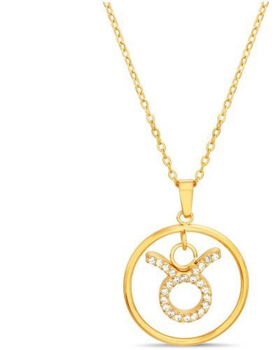Kensie Gold-tone Dangle Round Pendant Necklace - Metallic