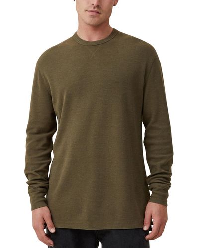 Cotton On Rib Long Sleeve T-shirt - Green