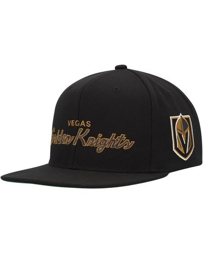 Mitchell & Ness Vegas Golden Knights Core Team Script 2.0 Snapback Hat - Black