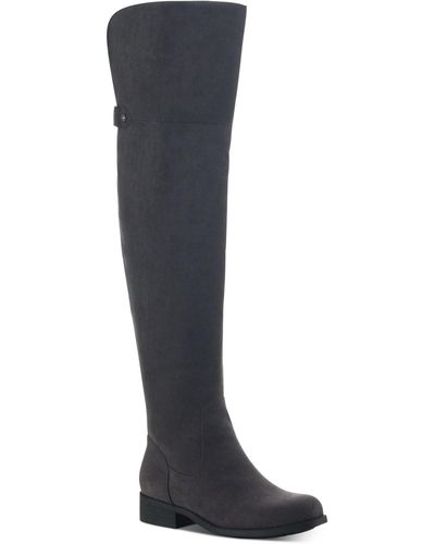 Sun & Stone Allicce Wide-calf Over-the-knee Boots, Created For Macy's - Gray