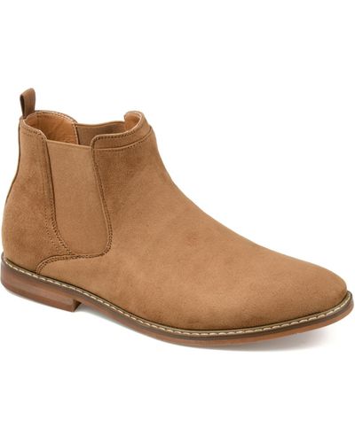 Vance Co. Marshall Wide Width Chelsea Boots - Brown