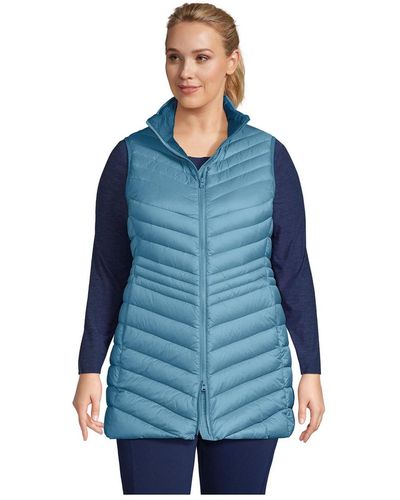 Gilet Duvet Blanc Femme LANDS' END - Taille M/T 10-12 - Neuf Avec étiquettes - Chaud Et Léger