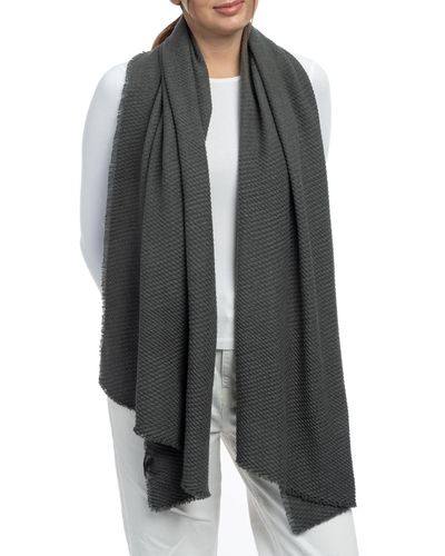 Vince Camuto Diamond Pleated Super Soft Scarf - Black