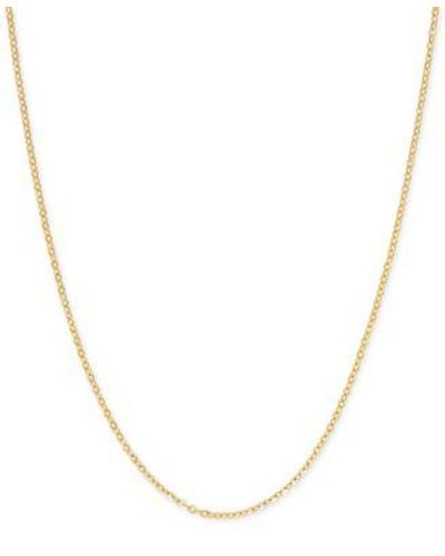 Italian Gold Mirror Cable Link Chain 1 1 4mm Necklace Collection In 14k Gold - Metallic