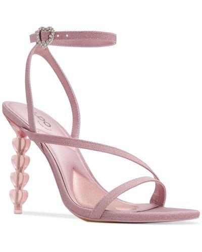 ALDO Tiffania Heart Sculpted Heel Dress Sandals - Pink