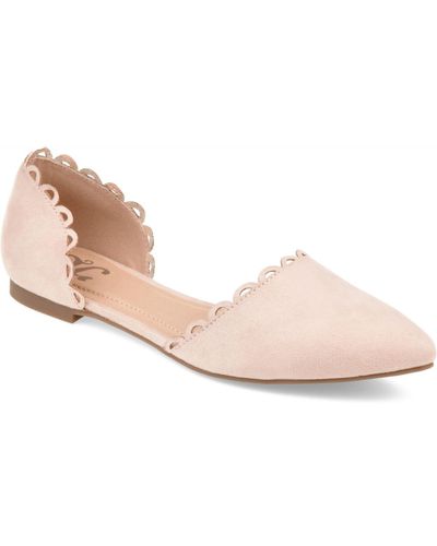 Journee Collection Jezlin Scalloped Flats - Pink