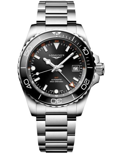 Longines Swiss Automatic Hydroconquest Stainless Steel Steel Bracelet Watch 41mm - Gray
