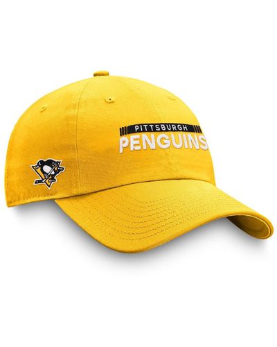 Fanatics Pittsburgh Penguins Authentic Pro Rink Adjustable Hat - Yellow