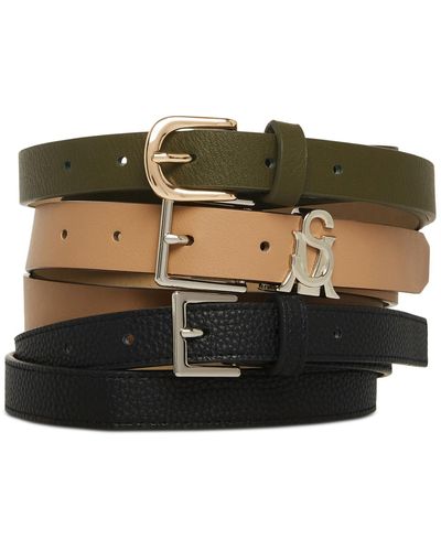 Steve Madden Versatile 3-pk. Faux-leather Belts - Green