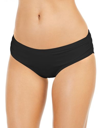 Michael Kors Michael Shirred Bikini Bottoms - Black