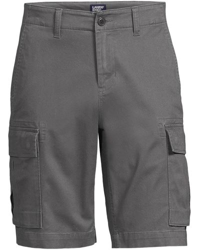 Lands' End Comfort First Knockabout Traditional Fit Cargo Shorts - Gray