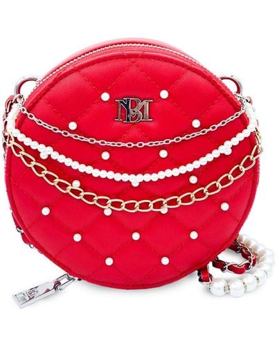 Badgley Mischka Rounded Shoulder Handbag - Red
