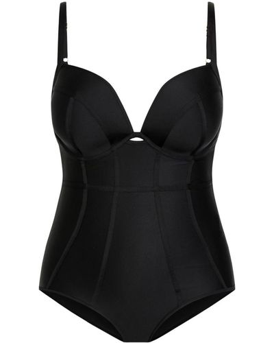 City Chic Plus Size Grenada Underwire 1 Piece Swimsuit - Black