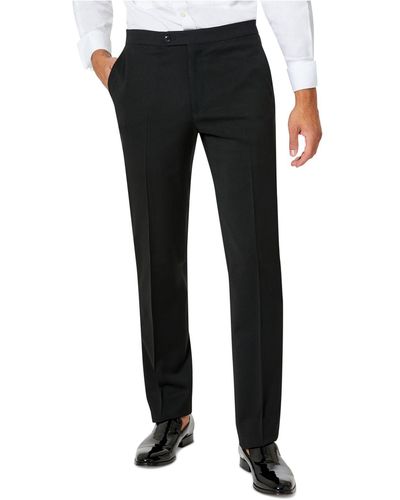 Tommy Hilfiger Modern-fit Flex Stretch Black Tuxedo Pants